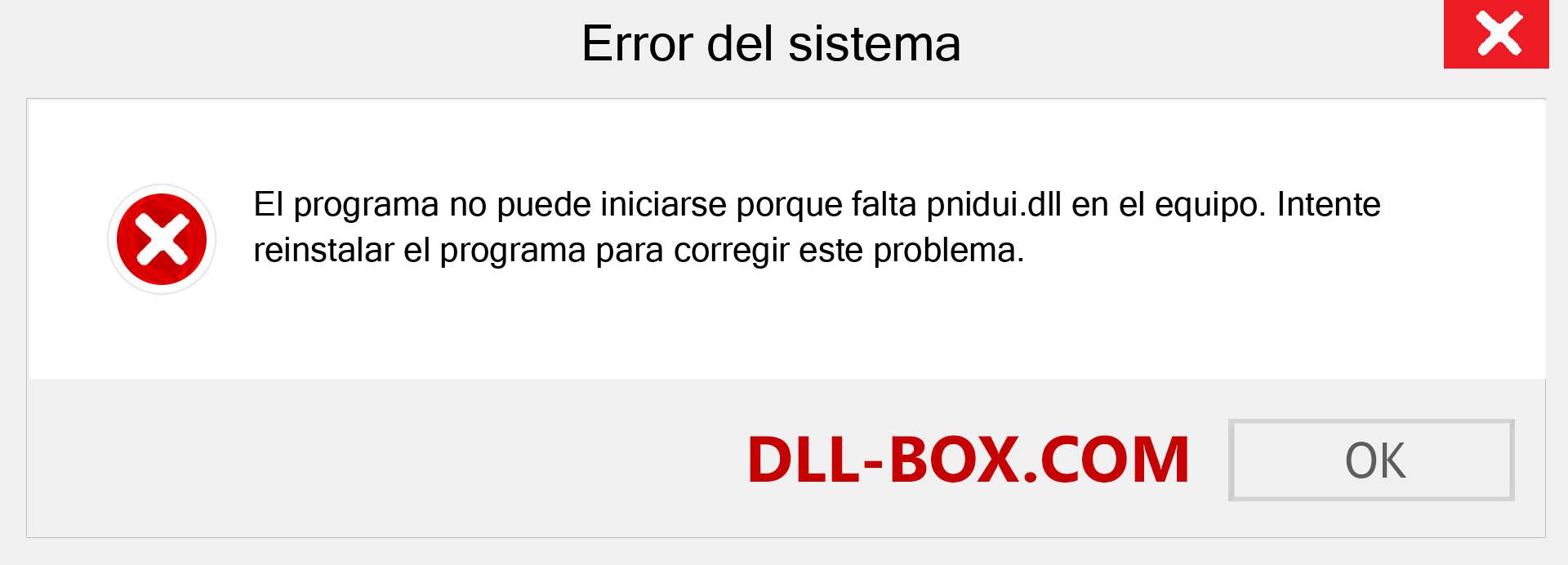 ¿Falta el archivo pnidui.dll ?. Descargar para Windows 7, 8, 10 - Corregir pnidui dll Missing Error en Windows, fotos, imágenes