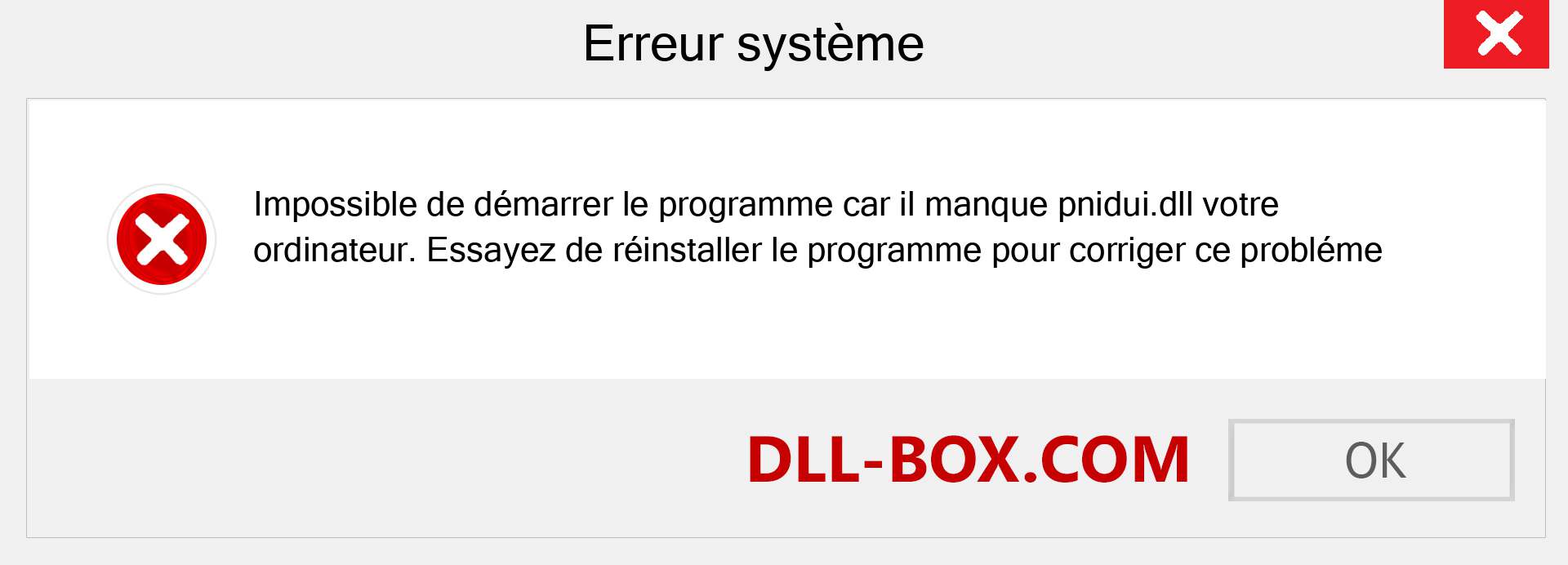 Le fichier pnidui.dll est manquant ?. Télécharger pour Windows 7, 8, 10 - Correction de l'erreur manquante pnidui dll sur Windows, photos, images